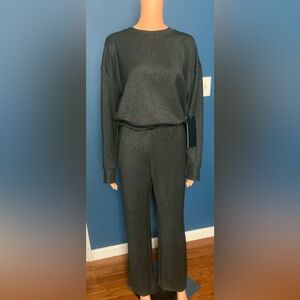 Danskin Black Knit Wide-Leg Jumpsuit